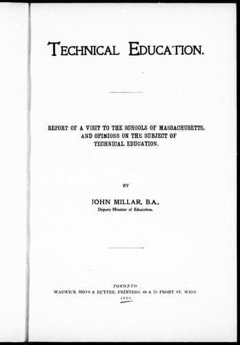Tapa de Technical education