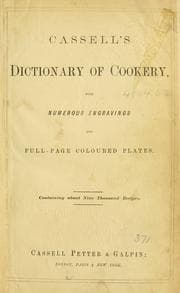 Tapa de Cassell's dictionary of cookery