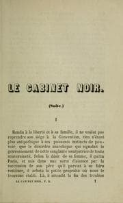 Tapa de Le cabinet noir