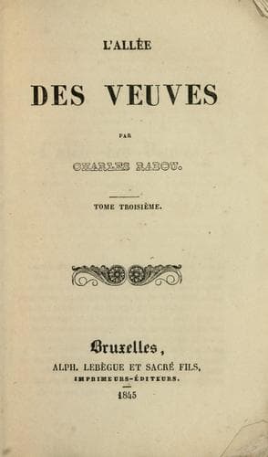 Tapa de L'allée des veuves