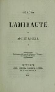 Tapa de Le lord de l'amirauté