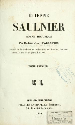 Tapa de Étienne Saulnier