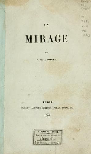 Tapa de Un mirage