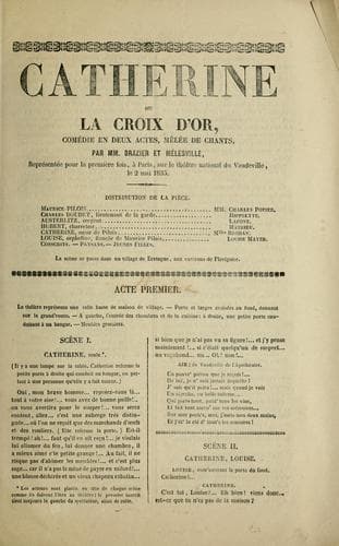 Tapa de Catherine, ou, La croix d'or