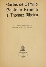 Tapa de Cartas de Camillo Castello Branco a Thomaz Ribeiro