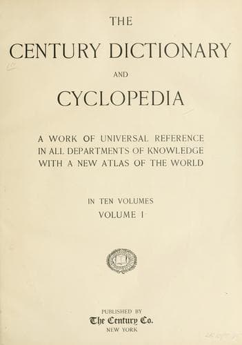 Tapa de The Century dictionary and cyclopedia