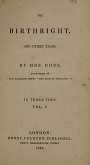 Tapa de The birthright and other tales