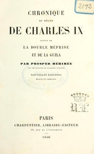 Tapa de Chronique de règne de Charles IX
