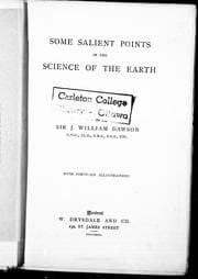 Tapa de Some salient points in the science of the earth