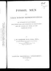 Tapa de Fossil men and their modern representatives