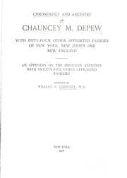 Tapa de Chronology and ancestry of Chauncey M. Depew