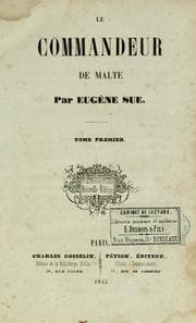 Tapa de Le commandeur de Malte