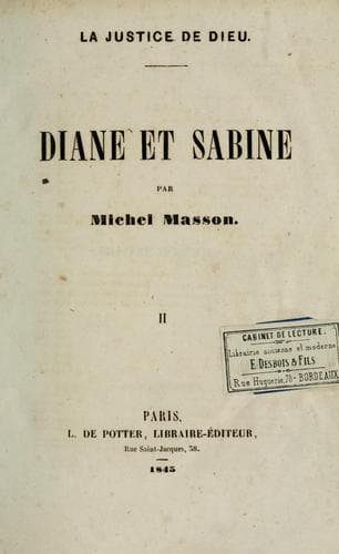 Tapa de Diane et Sabine