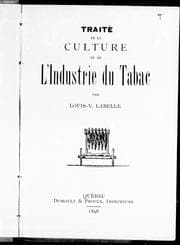 Tapa de Traité de la culture et de l'industrie du tabac