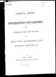 Tapa de Useful hints to storekeepers and salesmen, with business rules and mottoes, also ideas for advertising and window dressing, &c