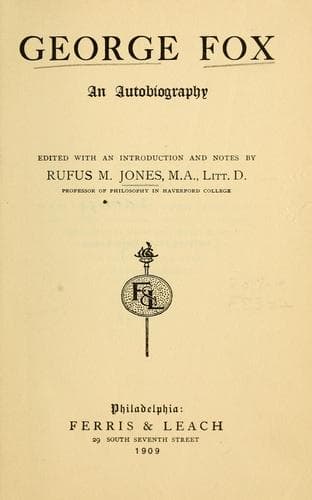 Tapa de George Fox ; an autobiography