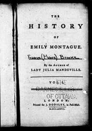 Tapa de The history of Emily Montague