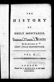 Tapa de The history of Emily Montague
