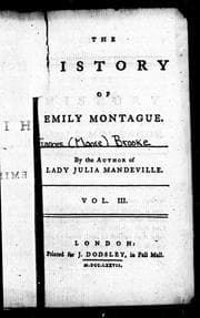 Tapa de The history of Emily Montague
