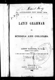Tapa de A Latin grammar for schools and colleges