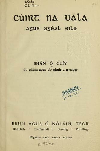 Tapa de Cúirt na dála agus sgéal eile