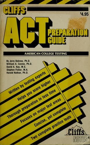 Tapa de Cliffs American college testing preparation guide