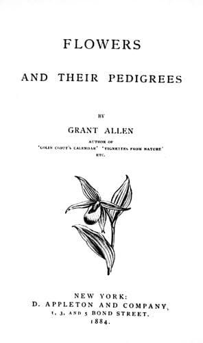 Tapa de Flowers and their pedigrees