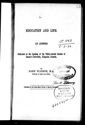 Tapa de Education and life