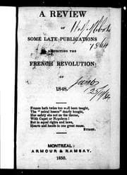 Tapa de A review of some late publications respecting the French Revolution of 1848