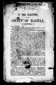 Tapa de To the electors of the county of Halifax