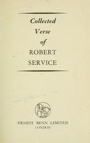 Tapa de Collected verse of Robert Service.