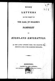 Tapa de Eight letters on the subject of the Earl of Selkirk's pamphlet on Highland emigration