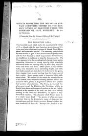 Tapa de Notices respecting the botany of certain countries visited by the Russian voyage of discovery under the command of Capt. Kotzebue