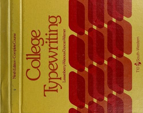 Tapa de College typewriting