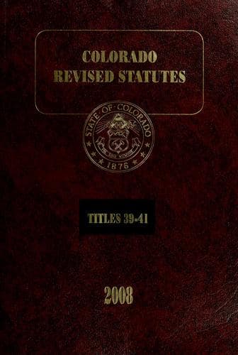 Tapa de Colorado revised statutes, 2008