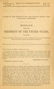Tapa de Claims of the Hudson's Bay and Puget's Sound agricultural companies
