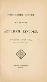 Tapa de A commemorative discourse on the death of Abraham Lincoln