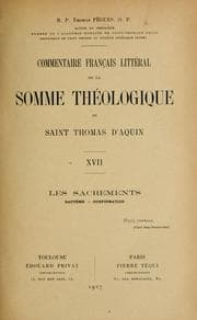 Tapa de Commentaire français littéral de la Somme Théologique de Saint Thomas d'Aquin