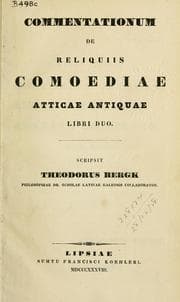 Tapa de Commentationum de reliquiis comoediae atticae antiquae libri duo