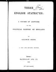 Tapa de Three English statesmen