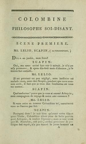 Tapa de Colombine, philosophe soi-disant