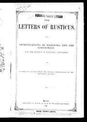 Tapa de The letters of Rusticus