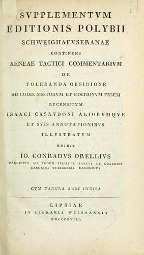 Tapa de Commentarius de toleranda obsidione