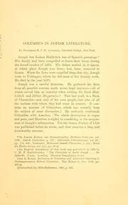 Tapa de Columbus in Jewish literature