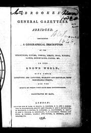Tapa de Brookes' general gazetteer abridged