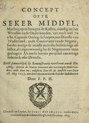 Tapa de Concept ofte seker middel, machtig op te brengen de kosten, noodig tot het wtrusten ende onderhouden, van noch wel 70 a 80. capitale oorlog-scheepen, ten dienste van't Vaderland, ende conservatie van de negotie ...
