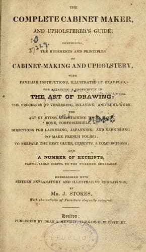 Tapa de The complete cabinet maker, and upholsterer's guide