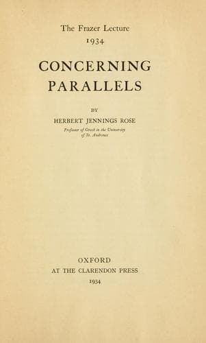 Tapa de Concerning parallels