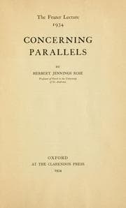 Tapa de Concerning parallels