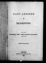 Tapa de Easy lessons on reasoning